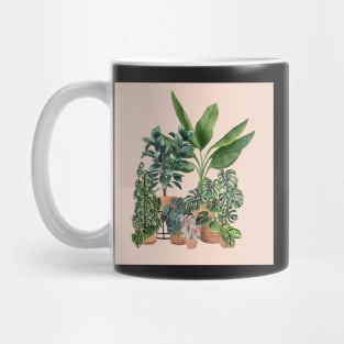 House Plants Illustration 5 On Pink Mug